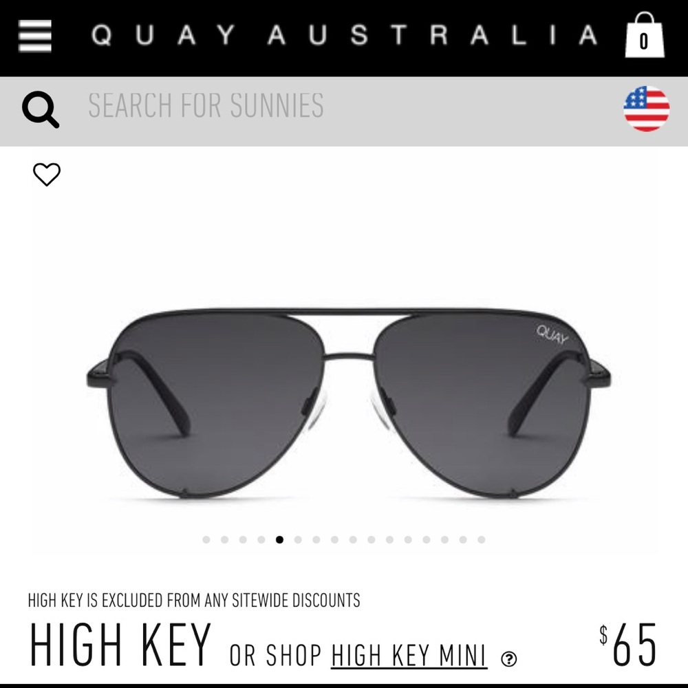 New Quay High Key Black/Smoke Aviators (With Tags)